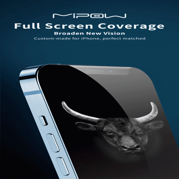 Cường lực chống vân tay Mipow Kingbull Premium HD (2.7D) iPhone 13 Series-BJ323-7