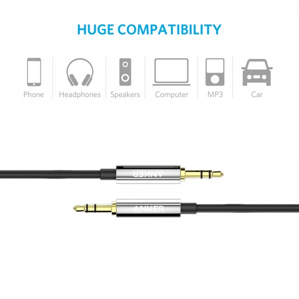 Cáp âm thanh Anker 3.5mm Sound Line 2.4m A8220BK-A8220BK-2