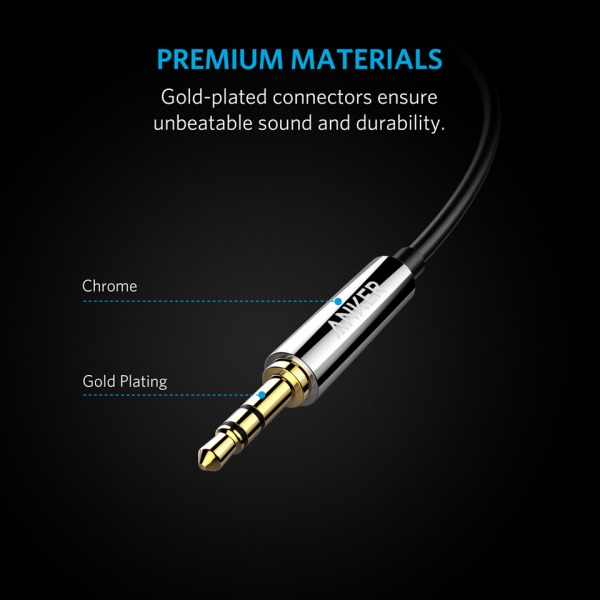 Cáp âm thanh Anker 3.5mm Sound Line 2.4m A8220BK-A8220BK-5