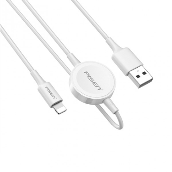 Cáp sạc Pisen iWatch 2 trong 1 Lightning-ALWC011500-3