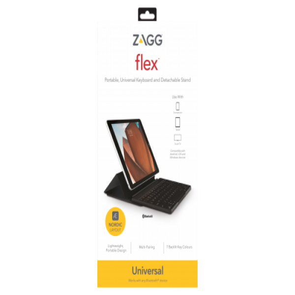 Bàn phím ZAGG 7 màu Backlit Keyboard Fabric Stand Flex-103202282-12
