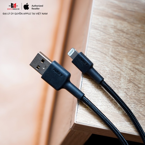Cáp USB-A to Lightning Aukey 0.9m MFi CB-BAL7-CB-BAL7-BK-2