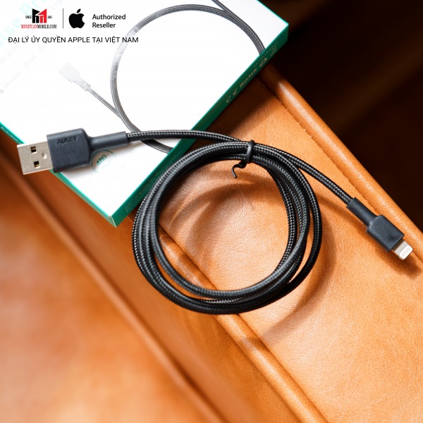 Cáp USB-A to Lightning Aukey 0.9m MFi CB-BAL7-CB-BAL7-BK-3