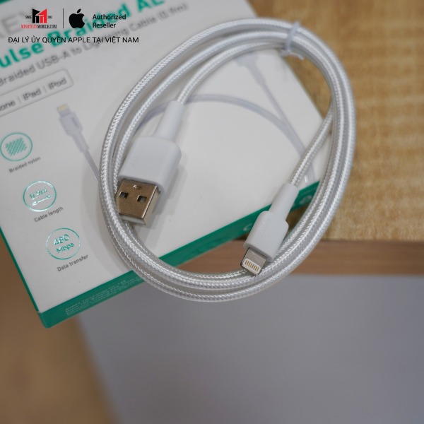 Cáp USB-A to Lightning Aukey 0.9m MFi CB-BAL7-CB-BAL7-BK-6