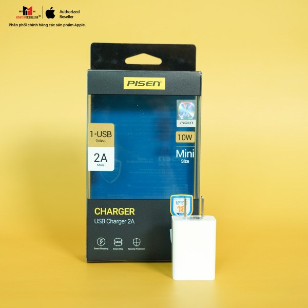 Cốc sạc Pisen 10W USB-A Smart Charger 2A TSC132-TSC132-2