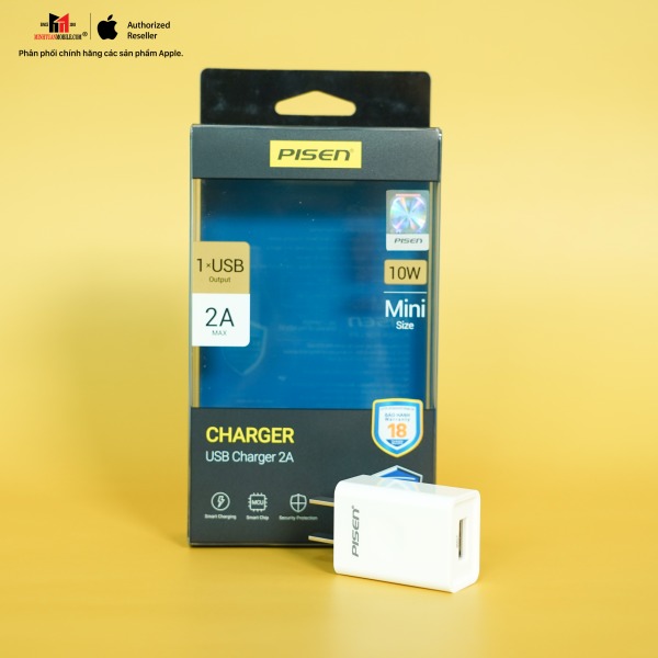 Cốc sạc Pisen 10W USB-A Smart Charger 2A TSC132-TSC132-3
