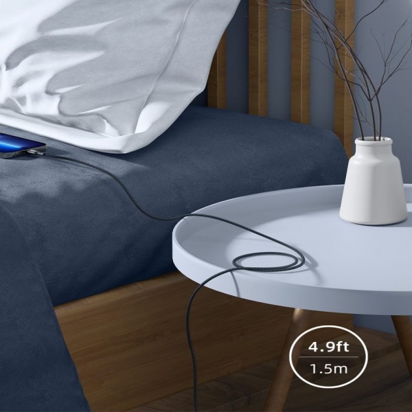 Cáp USB-A to Lightning Innostyle Powerflex MFi 1.5M 12W-IAL150ALBLK-5