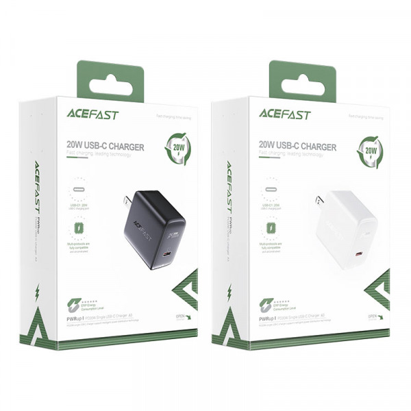 Cốc sạc nhanh ACEFAST 20W Type-C PD3.0 A320W (chân gập)-A320WW-8