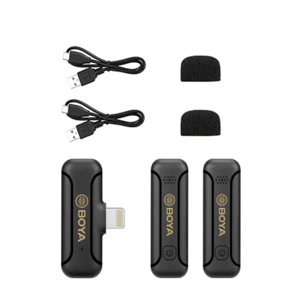 Micro không dây Boya kết nối qua cổng Lightning-WM3T2-D2-2