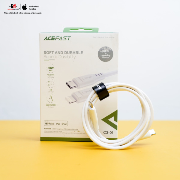 Cáp Type-C to Lightning ACEFAST MFi 1.2M C301-C301WH-11