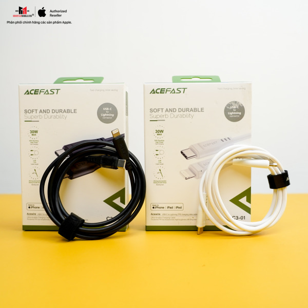 Cáp Type-C to Lightning ACEFAST MFi 1.2M C301-C301WH-12