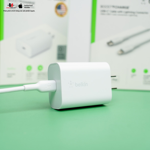 Cáp Type-C to Lightning Belkin 30W vỏ nhựa 1M-CAA003BT1MBK-11