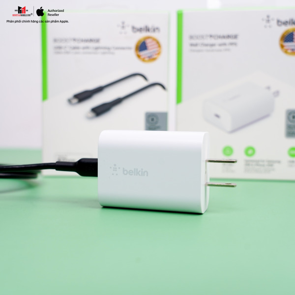 Cáp Type-C to Lightning Belkin 30W vỏ nhựa 1M-CAA003BT1MBK-14