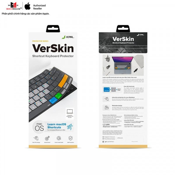 Phủ phím MacBook Air M2 M3 Pro M1 14 16 inch JCPAL Verskin Learn-JCP2444-3
