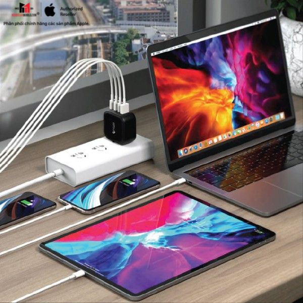 Cốc sạc nhanh Mazer 100W Infinite Boost SuperMINI GaN Wall Charger-MGAN100WWH-3