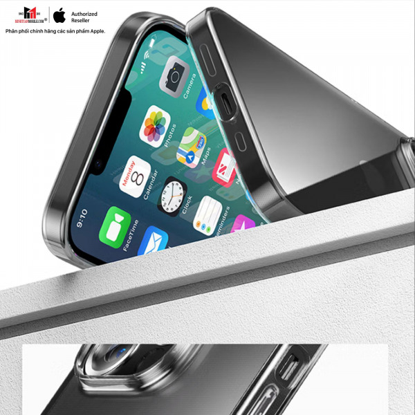 Ốp lưng iPhone 14 Pro Mipow Tempered Glass Transparent-PS36CR-5