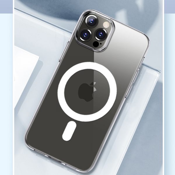 Ốp lưng MagSafe iPhone 14 Pro Max Mipow Tempered Glass Transparent-MGC14DCR-3
