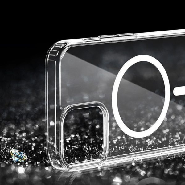 Ốp lưng MagSafe iPhone 14 Pro Max Mipow Tempered Glass Transparent-MGC14DCR-5