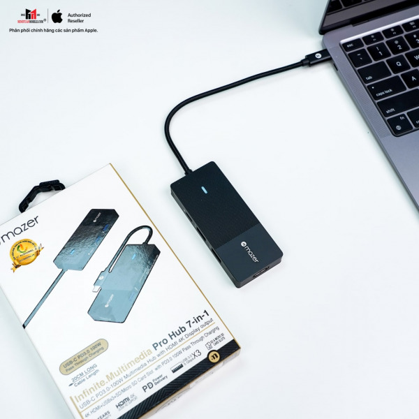 Hub chuyển đổi Mazer 7 in 1 Type-C Infinite.Multimedia Pro MULTI7002-MUC2MULTI7002BK-7