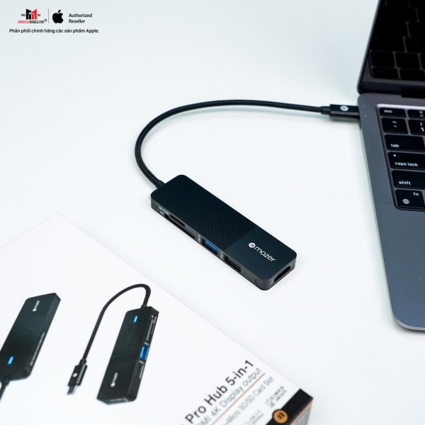 Hub chuyển đổi Mazer 5 in 1 Type-C Infinite.Multimedia Pro MULTI7001C-MUC2MULTI7001CBK-8