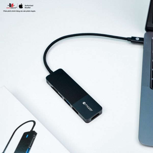 Hub chuyển đổi Mazer 5 in 1 Type-C Infinite.Multimedia Pro MULTI7001C-MUC2MULTI7001CBK-9
