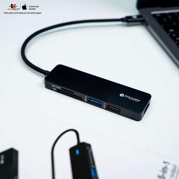 Hub chuyển đổi Mazer 5 in 1 Type-C Infinite.Multimedia Pro MULTI7001C-MUC2MULTI7001CBK-10