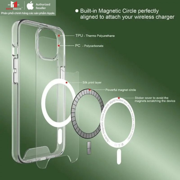 Ốp lưng Magsafe iPhone 14 Plus Jinya Crystal-JA6430-5