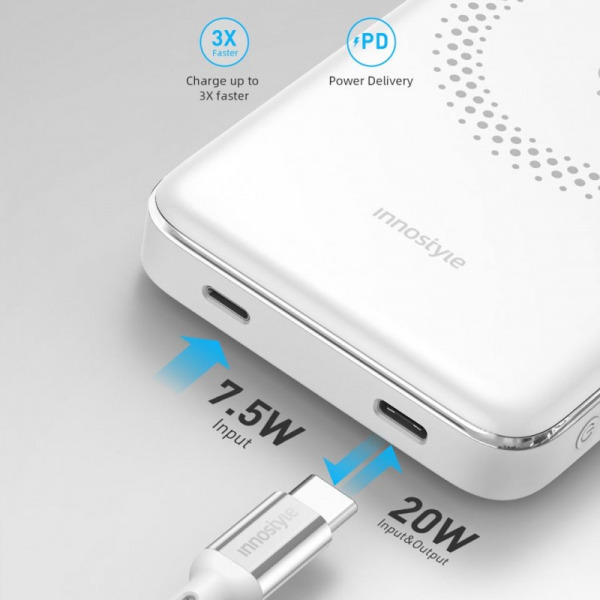 Pin sạc dự phòng Innostyle 10.000 mAh 20W PowerMag Slim-IM20PDLV-16