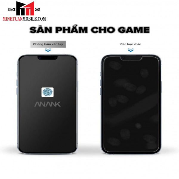 Cường lực chống vân tay iPhone 14 Pro Max ANANK (viền đen)-93900157-8