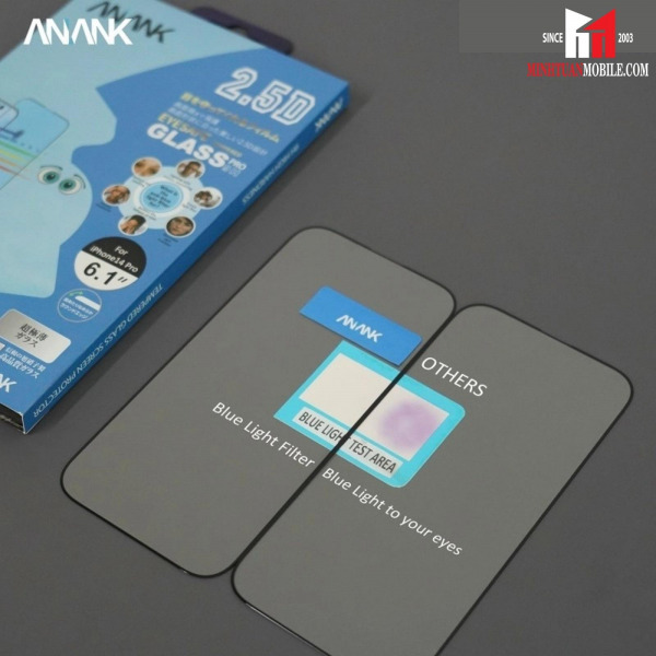Cường lực chống ánh sáng xanh iPhone 14 Pro Max ANANK (viền đen)-93900072-5