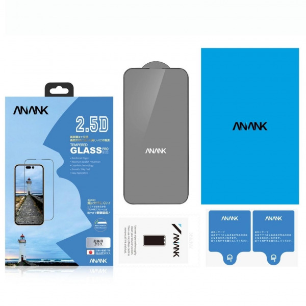Cường lực iPhone 14 Pro Max ANANK trong suốt (viền đen)-93900034-5