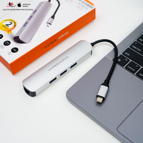 Hub chuyển đổi HyperDrive 6 in 1 Type-C 4K HDMI HD233B-HD233BGREY-6