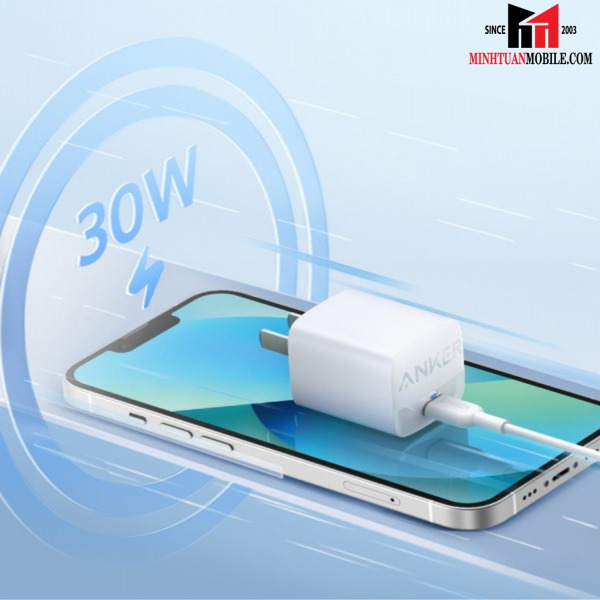 Cốc sạc nhanh Anker 30W Type-C PD 313 Charger Series 3 A2639-A2639J21-11