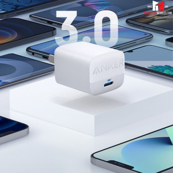 Cốc sạc nhanh Anker 30W Type-C PD 313 Charger Series 3 A2639-A2639J21-12