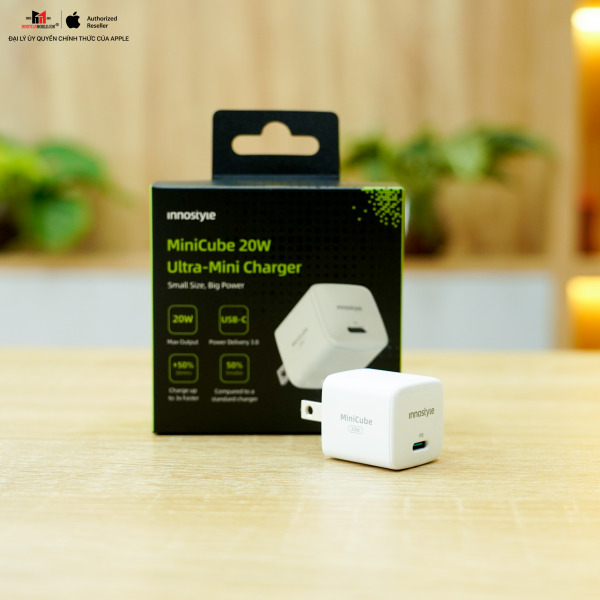 Cốc sạc nhanh Innostyle 20W Type-C Ultra Minicube-IMC20PDWHI-2
