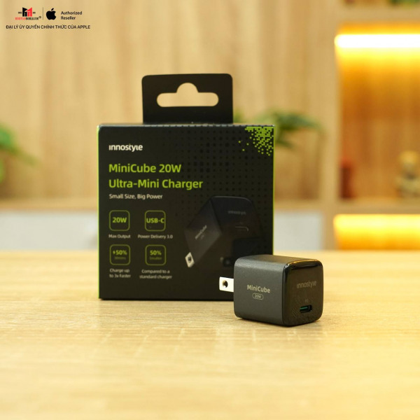 Cốc sạc nhanh Innostyle 20W Type-C Ultra Minicube-IMC20PDWHI-3