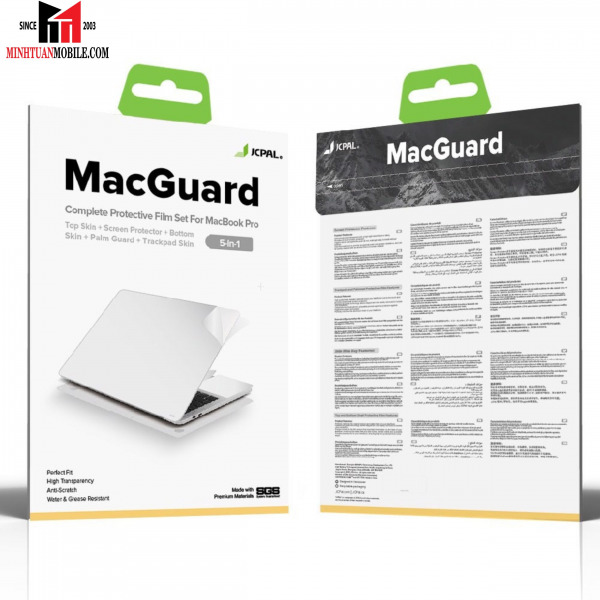 Bộ dán MacBook Pro 13 inch M1 M2 JCPAL 5 in 1-JCP2366-2