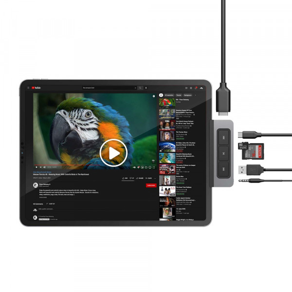 Hub chuyển đổi HyperDrive 6 in 1 Media Type-C cho iPad HD449-HD449-6