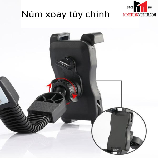 Đế đỡ điện thoại gắn xe máy ROBOT RTMH02-RTMH02BK-4