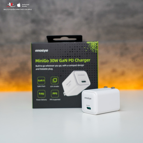 Cốc sạc nhanh Innostyle 30W Minigo GaN II PD PPS IC30G-IC30GWHT-3