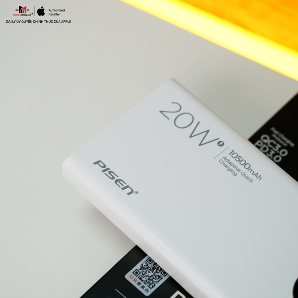 Pin sạc dự phòng Pisen 10.500 mAh 20W QUICK PowerU LED Ultra-TSD306WT-7