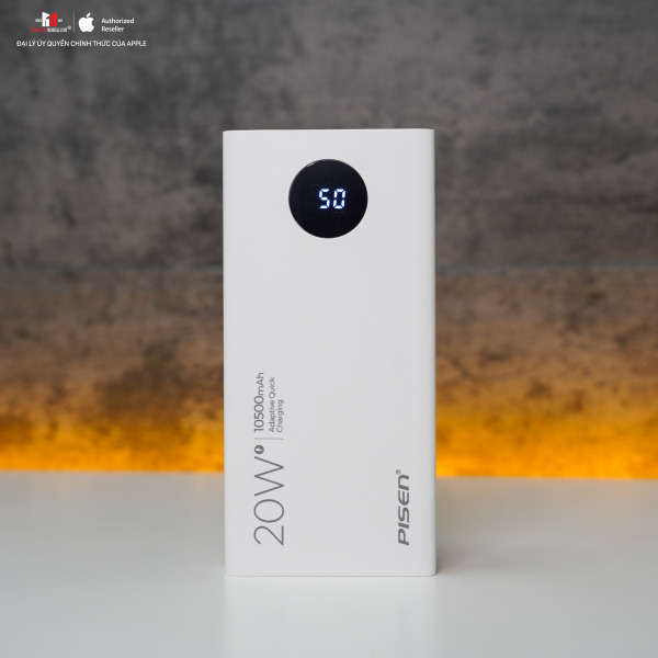 Pin sạc dự phòng Pisen 10.500 mAh 20W QUICK PowerU LED Ultra-TSD306WT-9