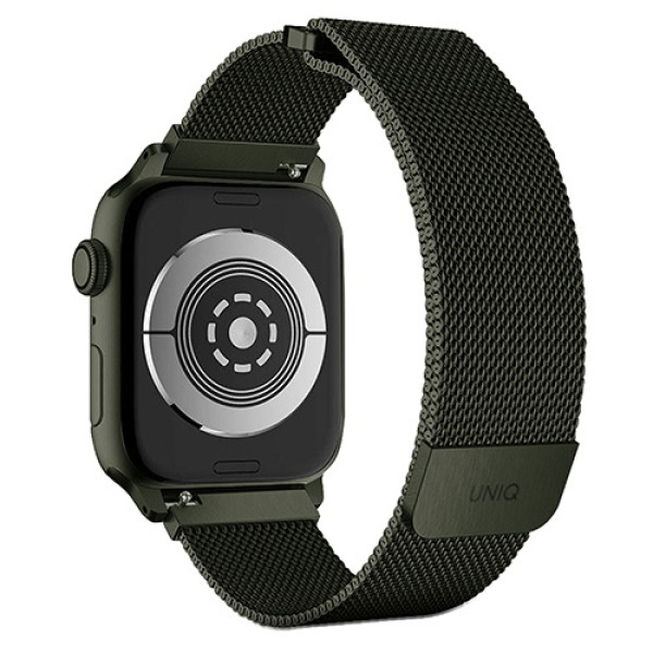 Dây đeo Apple Watch 42 44 45mm UNIQ Dante Milan Mesh Steel Strap-45DANGRN-2