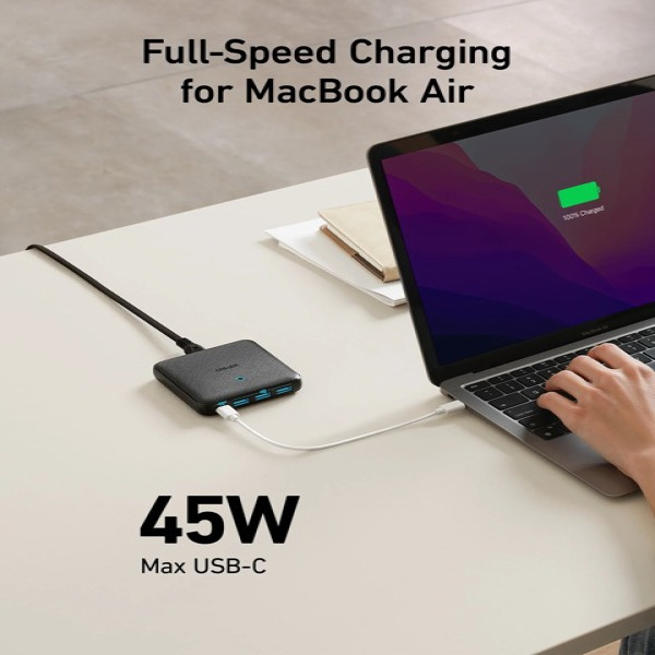 Hub sạc 4 cổng Anker PowerPort Atom III Slim 65W PIQ 3.0 & GaN A2045-A2045-2
