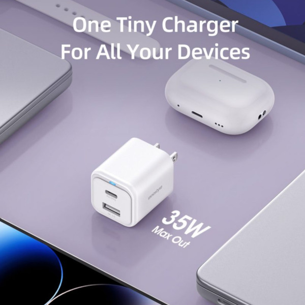 Cốc sạc nhanh Innostyle 35W Minicube GaN II PD PPS-IC35CAWHT-2