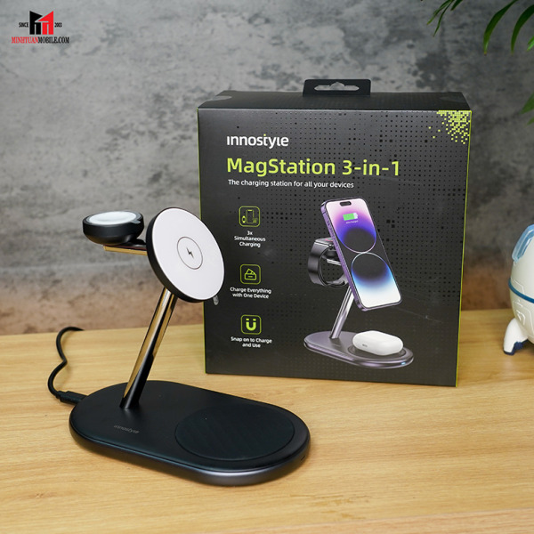 Đế sạc không dây Innostyle Magstation 3 in 1-IMWC311BLK-19