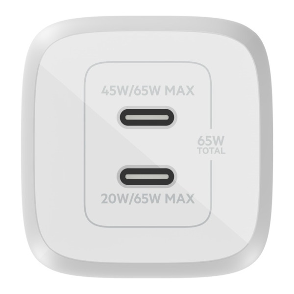 Cốc sạc nhanh 2 cổng Belkin 65W Type-C PD PPS GaN-WCH013DQWH-4