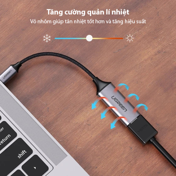 Hub chuyển đổi Ugreen Type-C to HDMI 4K 60Hz CM297-70444-3