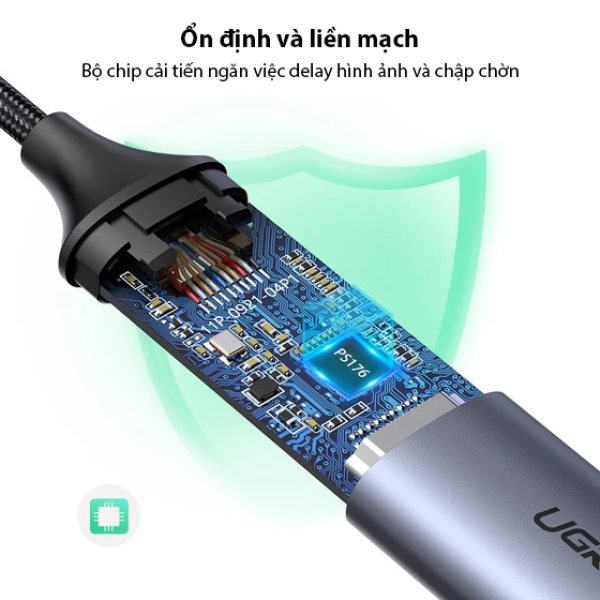 Hub chuyển đổi Ugreen Type-C to HDMI 4K 60Hz CM297-70444-7