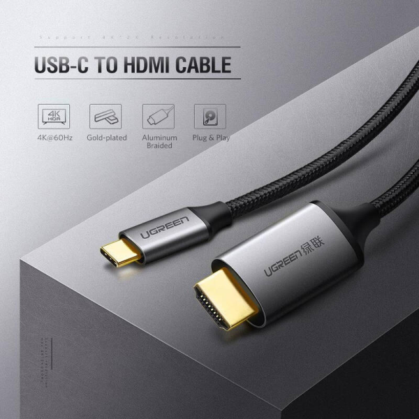 Cáp chuyển Ugreen Type-C sang HDMI 1.5m MM142-MM142-50570-3